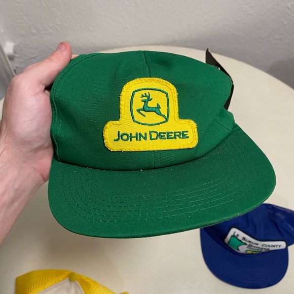 Vintage K Product Farmer Trucker Hat Lot (3) John Deere / Onion / Tractor - Picture 3 of 9